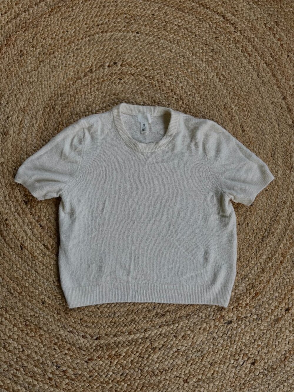 H&M Short Sleeved Sweater White